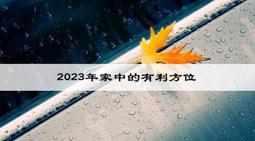 2023年家中的有利方位